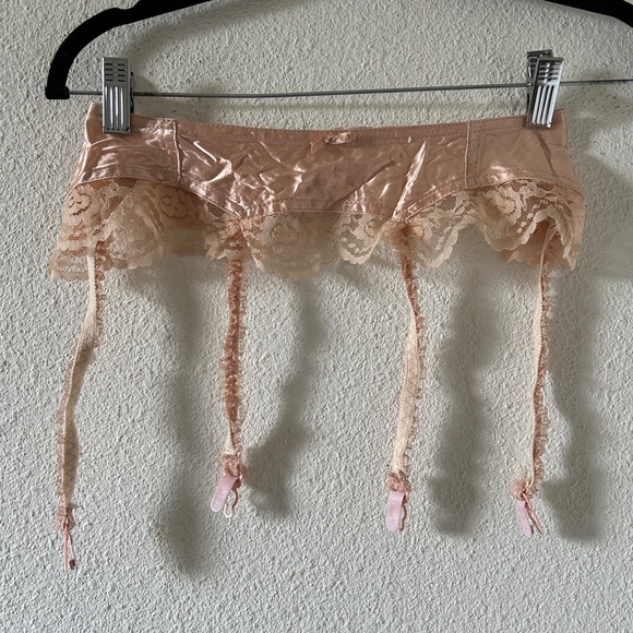 Woolite Lace Garter Belt Women’s Small Made in USA Blush Pink Sexy Coquette cute - Picture 1 of 10